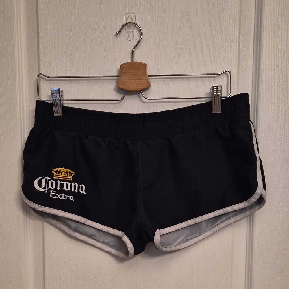 Corona Navy and White Athletic Shorts